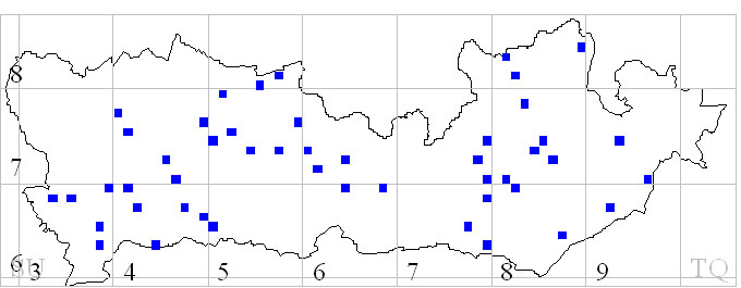 Fig 8. All records combined to show breeding Buzzard distribution 2006, by 1km square